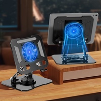 Support de téléphone et tablette en métal, support de téléphone à refroidissement rapide, support de bureau pliable, support mains libres pour diffusion en direct