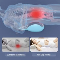 Oreiller ergonomique en mousse à mémoire de forme pour le soutien lombaire, soulagement des douleurs du bas du dos, chaise de bureau, siège de voiture, housse lavable, correction de la posture