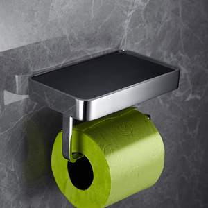 Porte-serviettes en papier kraft rectangulaire en alliage de zinc, support mural pour papier toilette, porte-rouleau de papier pour hôtel - Product Image 1