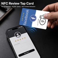 Mini-étiquette NFC personnalisable en PVC avec code QR pour téléphone, carte de visite électronique NTAG213/215 pour avis sur les réseaux sociaux