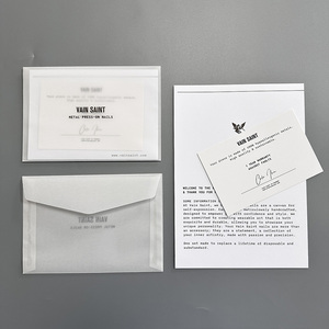 MOQ 100pcs Luxury Custom Frosted Tracing Paper Envelope with <strong>Letter</strong> Writing Paper <strong>Thank</strong> <strong>You</strong> Card Transparent Paper Envelope - Product Image 2