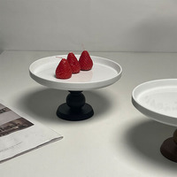 Présentoir à Gâteau Circulaire en Céramique Style Vintage Français, Compatible Micro-ondes, Assiette de Présentation pour Desserts, Cupcakes, Fruits, Mariages et Fêtes, Modèle Chine
