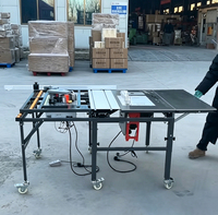 Station de travail multifonctionnelle 3-en-1 pour le travail du bois : Scie à table coulissante, machine à chantourner et à fraiser