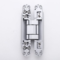 Charnière invisible pliante pivotante 3D robuste et réglable, à fermeture douce à 180 degrés dans trois directions, en zinc, pour porte dissimulée