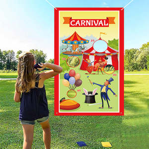 Bannière de fête en plein air avec 4 jeux de lancer de sacs de haricots pour enfants et adultes - Product Image 5