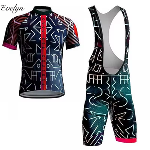 EVELYN OEM ODM <span class=keywords><strong>Tenue</strong></span> de cyclisme unisexe, séchage rapide, respirante, écologique, extensible dans les quatre sens, avec short à bretelles confortable - Product Image 4