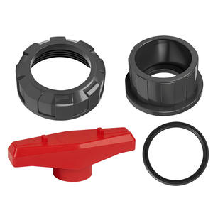 Válvula de Bola de Doble Unión de PVC Rongsheng, Válvulas de Agua y Aceite con Manija de Tuerca de Enchufe y Arandela, Accesorios de Válvulas de Tubería de PVC Personalizables OEM - Product Image 1