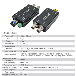 Mini Convertidor de Video 3G-SDI a Fibra Óptica - Transmisión de Señal de Alto Rendimiento - Product Image 6