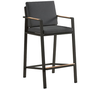 Ensemble <span class=keywords><strong>de</strong></span> salle à manger <span class=keywords><strong>de</strong></span> jardin imperméable, grand fauteuil <span class=keywords><strong>de</strong></span> balcon, mobilier d'hôtel moderne, <span class=keywords><strong>6</strong></span> tabourets <span class=keywords><strong>de</strong></span> <span class=keywords><strong>bar</strong></span> avec accoudoirs et une table <span class=keywords><strong>de</strong></span> <span class=keywords><strong>bar</strong></span> - Product Image 6