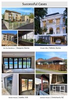Fenêtre pliante moderne à cadre fin en aluminium pour balcon, résistante aux ouragans, insonorisée, avec grande vue