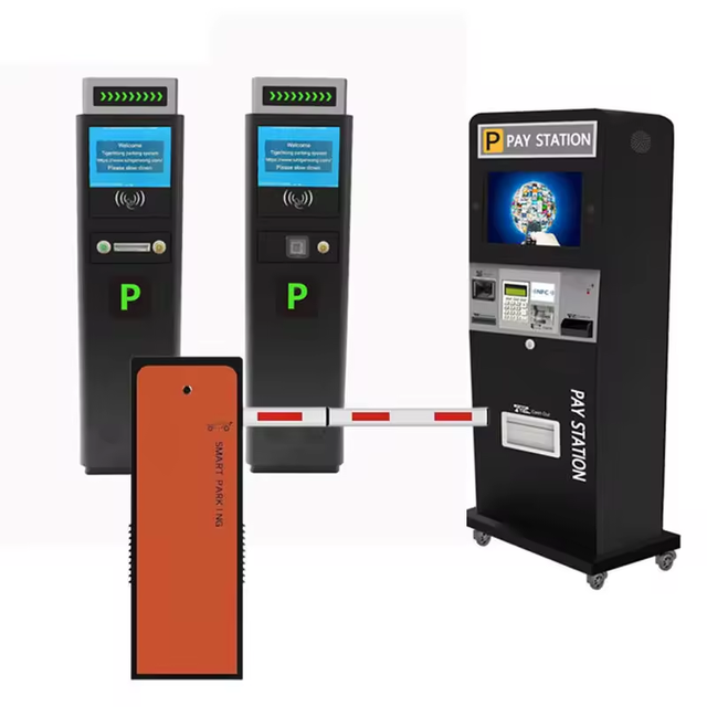Parking System Automatic Parking Barrier Parking Payment Kiosk Number Plate Recognition Camera