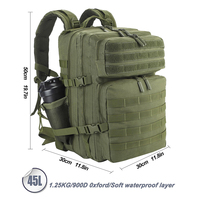 Mochila Táctica Impermeable Trailpop de Gran Capacidad con Sistema Molle, Bolsa Desmontable para Equipo de Campo, para Expediciones