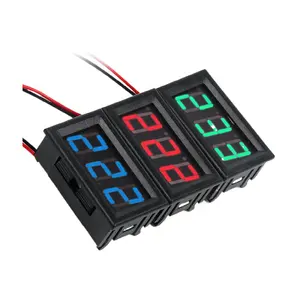 Sruis 1pc Instruments 0.56 pouces vert LED Mini voltmètre numérique panneau DC5-120V voltmètre 5V à 120V compteurs de tension électrique