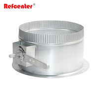 Régulateur d'air rond en acier galvanisé à pression avec support HD et commande manuelle du volume pour la ventilation des conduits CVC