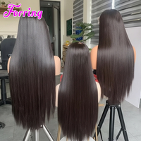 Peluca sin pegamento de cabello liso vietnamita SDD, peluca de encaje HD al por mayor, peluca de cabello humano vietnamita súper doblemente estirado con encaje frontal