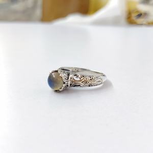 แหวนเงินแท้ 925 ประดับพลอยลาบราโดไรต์ แหวนพลอยลาบราโดไรต์ งานแฮนด์เมด คอลเลคชั่นแหวนสวยๆ เครื่องประดับเงิน ราคาขายส่ง - Product Image 2