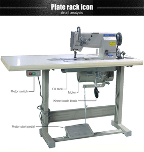 Machine à coudre industrielle à point noué à double aiguille 4420 mquina de coser <span class=keywords><strong>dos</strong></span> agujas siège de voiture en cuir point noué - Product Image 5
