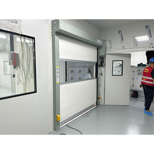 Porte à enroulement rapide en PVC avec capteur radar - Porte industrielle à grande vitesse pour salle blanche et entrepôt frigorifique - Product Image 4