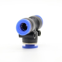 Raccord rapide pneumatique en plastique de 8mm raccord de tuyau d'air de Type T avec Push Quick PU Connect raccord rapide de tuyau d'air pratique