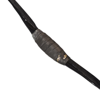 Arc traditionnel laminé monobloc noir pur en résine thermoflexée pour le tir à l'arc sur cible