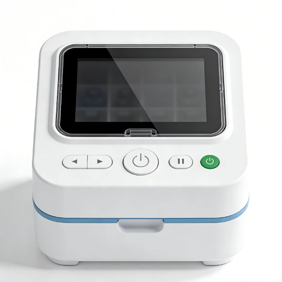 Smart Portable Aluminum Alloy Pill Box Alarm Reminder-12-Grid Rechargeable Digital Pill Organizer for Elderly Chronic Medication