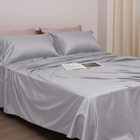 Ensemble de literie en satin 100% coton de haute qualité HFW, 300TC, uni, pour lit simple, double, queen, king, usage hôtelier et domestique