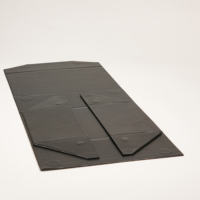 Grande boîte cadeau pliante magnétique noire de luxe personnalisée pour vêtements