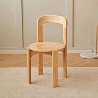 Chaise de salle à manger en bois massif BST, moderne, petite, empilable, simple, pour la maison, chaises de salle à manger industrielles, chaises de restaurant