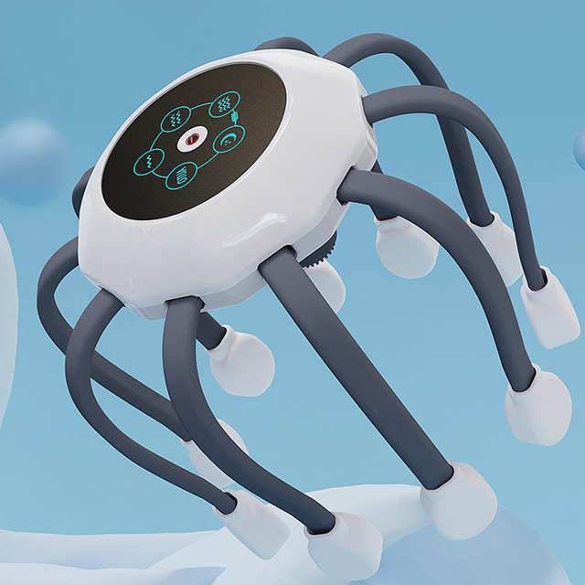 Portable Spider Head Massage Tool - 10 Heads & Rechargeable Portable Spider Head Massage Tool - 10 Heads & Rechargeable