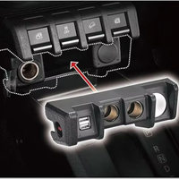 Accessoires Suzuki Jimny-Adaptateur d'alimentation USB 5V double port Conduite à droite arrière CARMATE Chargeur double cigarette Prise 12V