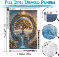 Peinture diamant 5D moderne à motifs naturels, très vendue à l'international, sur toile, motif Arbre de Vie, outil de bricolage pour adultes et enfants