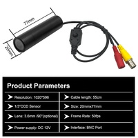 Sony CCD 700TVL Mini Bullet CVBS Caméra Analogique Portable Petite Caméra de Sécurité CCTV avec Bouton de Menu OSD