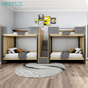 Versatile Modern <b>Double</b> Deck Wooden <b>Bunk</b> Beds for Dormitories for Schools Hotels Apartments Colleges Hospitals and Bedrooms - Product Image 2