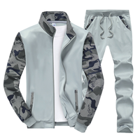 RNSHANGER Survêtement de sport respirant pour homme Nouvelle collection d'automne Veste de camouflage à manches longues décontractée Pull à col montant
