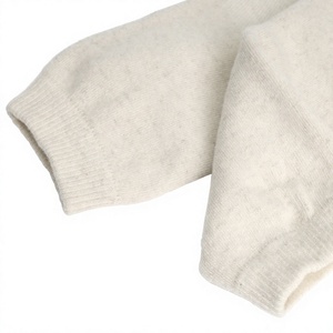 Manchon de genou en laine blanche unie pour homme, avec soutien élastique, chauffe-jambes chaud - Product Image 3