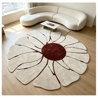 Tapis en laine tufté à la main, grand format pour salon, beige et marron foncé, prix de gros