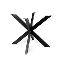 Lifepursue Pied de table en acier de taille personnalisée avec croix Meubles de salle à manger de haute qualité