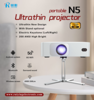 Proyector portátil N5 1080P HD LCD Android OS Auto Focus Auto Keystone Soporte de gran capacidad Bluetooth y WiFi