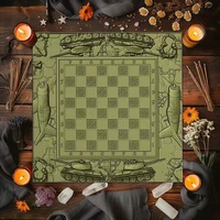 Tapis de jeu de Mahjong américain polyvalent, portable et durable, à motif floral, pour soirées de jeu en voyage, avec surface de table carrée et matériau personnalisé