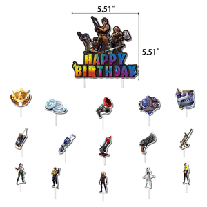 2025 Fortnitione fête décoration jeu vidéo joyeux anniversaire bannière gâteau drapeau ballons ensemble bébé douche noël enfants <span class=keywords><strong>cadeau</strong></span> - Product Image 5