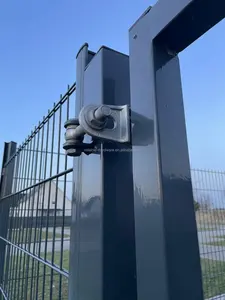 Valla de flexión 3D para casa, entrada de hierro, puertas dobles oscilantes para francés