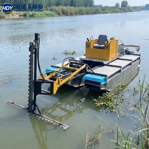 Récolteuse professionnelle amphibie pour plantes aquatiques <span class=keywords><strong>avec</strong></span> système hydraulique Rexroth pour la récolte de végétation aquatique à matériaux durs - Product Image 3