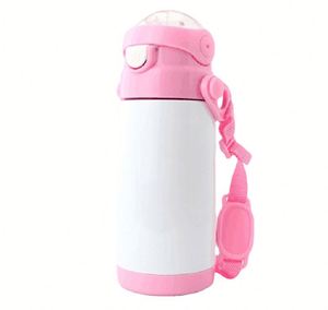 Double Wall Eco-Friendly Stainless Steel Kids <b>Water</b> <b>Bottle</b> 6-12hrs Thermal Insulation Sublimation <b>Blank</b> Tumbler for Back School - Product Image 3