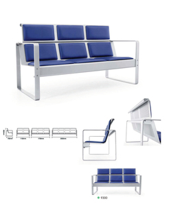 Banc d'attente triple 3 places avec accoudoirs pour réception, gare et aéroport - Product Image 2