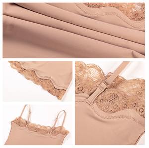 Nuovi Body Trendy da Donna, Tinta Unita con Inserti in <span class=keywords><strong>Pizzo</strong></span> Traforato, Aderenti, <span class=keywords><strong>Tutine</strong></span> Estive Monoblocco per Signore - Product Image 5