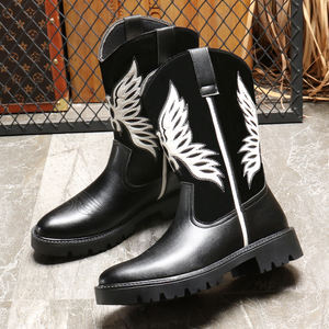 Botas Chelsea de media caña bordadas al por mayor para hombre, estilo vaquero - Product Image 3