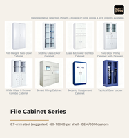 Armoire Métallique Ventilée à Double Porte Verrouillable en Acier Robuste pour Salle de Sport, Garage, Atelier, Buanderie, Rangement d'Outils - Vente en Gros