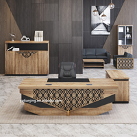 Bureau de direction sculpté de style moderne pour PDG, vente en gros d'usine