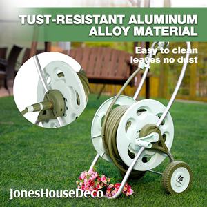 Taşınabilir 30M bahçe hortumu makara plastik su hortum makarası sepeti tekerlekler ile bahçe sulama nozulları hortum boru standı - Product Image 3