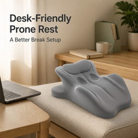 Coussin ergonomique en mousse à mémoire de forme pour la lecture, le repos, le massage, le sommeil sur le ventre et sur le côté, amovible et lavable